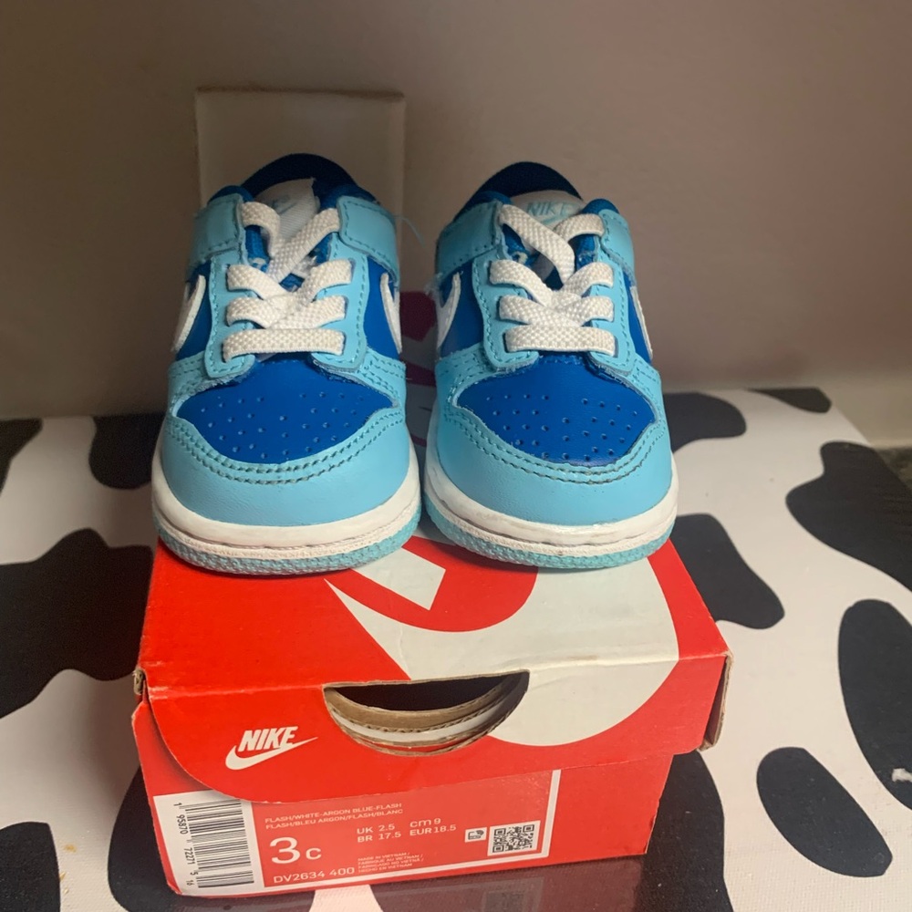 Nike Kids Light and Dark Blue Sneakers